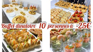 ORGANISATION  un buffet pour 10 personnes à  de 25€ 🍹🎊 apéro facile et rapide [upl. by Kisor356]