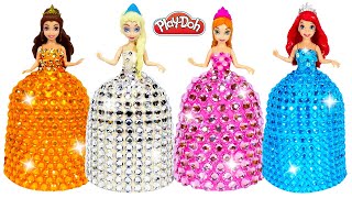 DIY How to Make Super Sparkle Dresses for Princess Miniature Dolls [upl. by Dracir935]