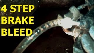 FastHOW TO BLEED BRAKES ONE PERSON BRAKE BLEEDING  EASY 4 STEP BRAKES BLEEDING [upl. by Adeehsar]