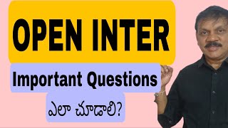 IMPORTANT QUESTIONS FOR OPEN INTER STUDENTS [upl. by Eahsel]