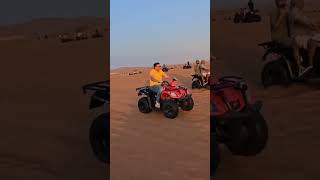 Quad biking in Dubai desert 🏜️ gururandeepji [upl. by Nylla]