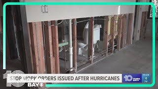 Stop Work Orders issued for Tampa Bay area residents during hurricane recovery [upl. by Aniaj684]