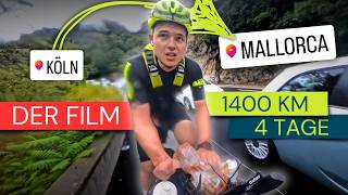 1400 km in 4 Tagen Fahrrad Tour von Köln nach Mallorca I Extrem Bikepacking  DER FILM [upl. by Lepine]