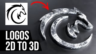 Easy 3D Logos in Blender Use Any 2d Image [upl. by Killam906]