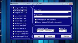 TutorialPSP How to compressdecompress a Iso or Cso with ISO COMPRESSOR v14 HD [upl. by Arlin]