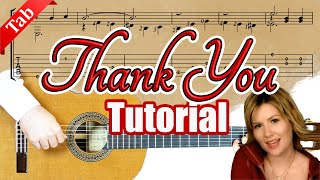 Dido  Thank You  Full Guitar Tutorial Fingerstyle amp Classical Arrangement [upl. by Nelrah]