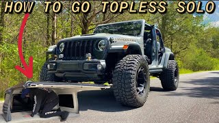 How To Take Jeep Wrangler Hard Top Off By Yourself One Person Easy [upl. by Marlea747]