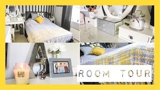 Room Tour Mustard Yellow Grey Black amp White  ohhitsonlyalice [upl. by Ahsonek]