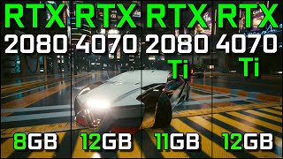 RTX 2080 vs RTX 4070 vs RTX 2080 Ti vs RTX 4070 Ti  Test in 12 Games  2024 [upl. by Veljkov616]