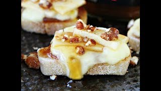 Brie Apple and Honey Crostini [upl. by Tomi]