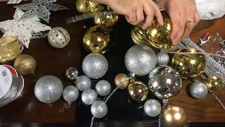 Christmas DIY  Ornament Clusters and Ribbon Waves  Dollar Tree Project 2018  LIVE [upl. by Annoek238]