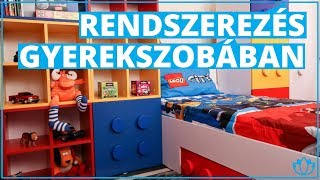 Gyerekszoba rendszerezés ötletek játék és ruha nyitott és zárt szekrényben  Ifjúsági gyerekbútor [upl. by Nwahsauq]