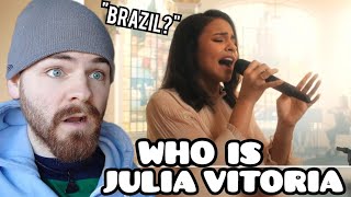 British Guy Reacts to BRAZILIAN Singer Julia Vitoria quotAlém do Rio Azulquot [upl. by Enilrac]