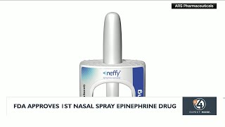 FDA approves first nasal spray epinephrine drug [upl. by Berny25]