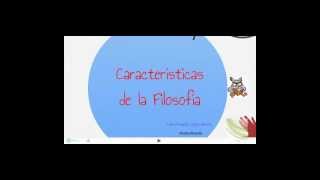 características de la filosofía [upl. by Roswald]