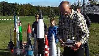 Uitleg model raket bouw en lancering Weekend van de Wetenschap door DRRA Model Rocket launch [upl. by Arda]