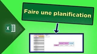 Comment je planifie sur Excel de façon dynamique  Inédit sur Youtube [upl. by Lala]