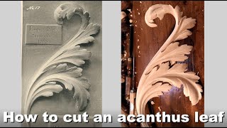 Carving an acanthus leaf from wood Woodcarving [upl. by Atiana50]