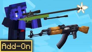 Top 5 FREE Gun Addons Minecraft BedrockMCPE 3D [upl. by Aitram]