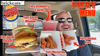 Burger King NEW Fiery Menu REVIEW All Five Items brickeats [upl. by Asimaj176]