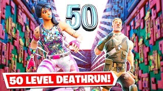 The ULTIMATE 50 Level 1v1 Deathrun Race Fortnite Creative [upl. by Ahsitnauq768]