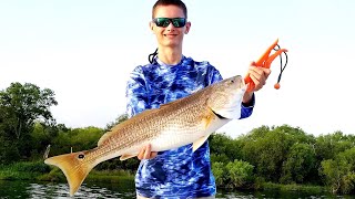 Fishing Calaveras Lake for Trophy Freshwater Redfish 4K [upl. by Barnabe]