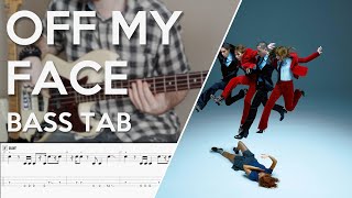 Måneskin  OFF MY FACE  Bass Cover  Play Along Tabs and Notation [upl. by Uba]