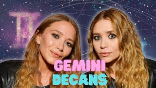 GEMINI DECAN EXPLAINED The Two Sides of Gemini Zodiac Signs [upl. by Naashom]