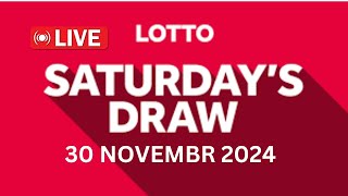 The National Lottery Lotto Draw Live results from Saturday 30 November 2024  tonights lotto [upl. by Elmina]