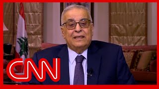 We are afraid Lebanese foreign minister speaks to CNN after explosions [upl. by Ahtanaram]