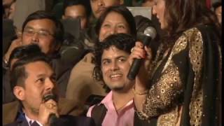 Binu amp Timure Rimal interact with Pramod Kharel and Ram Krishna Dhakal  Hits FM Music Awards 2073 [upl. by Haduj387]