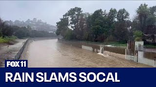 STORM COVERAGE Atmospheric river slams SoCal [upl. by Thaddeus361]