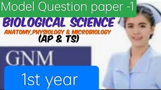 GNM 1st year  Model Question paper1 with Answers Biological science in Telangana [upl. by Madid]