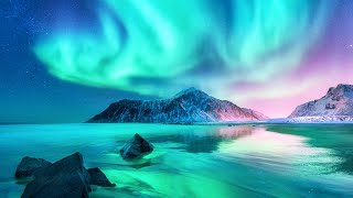 Aurora Borealis And Northern Lights  Relaxing Ambient Music for Sleep Study amp Stress Relief [upl. by Viola]