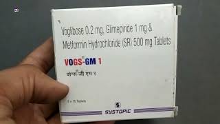 VOGSGM 1 Tablet  Voglibose 02 mg Glimepiride 1 mg amp Metformin Hydrochloride SR 500 mg Tablets Use [upl. by Luap]