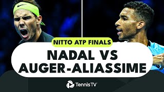 Rafael Nadal Battles Felix AugerAliassime  Nitto ATP Finals 2022 Highlights [upl. by Carry]