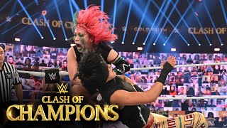 Asuka surprises Bayley with title challenge WWE Clash of Champions 2020 WWE Network Exclusive [upl. by Esiahc]