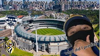 Reacting To My 2024 AFL Ladder Predictions [upl. by Manning508]