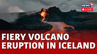 Iceland Volcano Eruption LIVE News  Volcano Erupts In Iceland After quotSwarm Of Earthquakesquot  N18L [upl. by Ralyt]