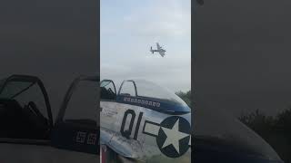 BBMF Lancaster bomber flies over P51 Jersey Jerk amp L4s at The Victory Show 2024 [upl. by Enninaej]