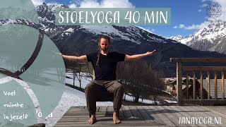 Stoelyoga  40 min yoga voor ontspanning amp ruimte in je lichaam  Jana Yoga [upl. by Joya366]