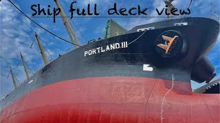 Ship deck walk around🛳️ cargocarriershipping deckrainydaylifeatsea [upl. by Liza]