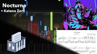 Nocturne  Katana Zero OST Piano Tutorial [upl. by Idnyc]