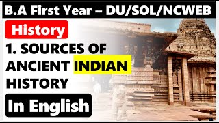 BA First Year History I Chapter 1 Sources Of Ancient Indian History I DU regular  Sol  Ncweb [upl. by Claudia]