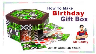 How To Make Birthday Gift Box  DIY Chocolate Box  Mr Crafty [upl. by Ecirtac]