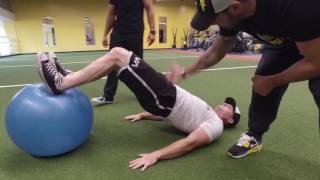 Build Your Hamstrings with the Stability Ball Leg Curl [upl. by Nyllewell]