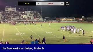 Carrizo Springs Wildcats vs Devine Warhorses [upl. by Vere]