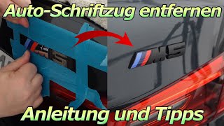 Auto Schriftzug entfernen und wechseln  Tipps und Tricks  Anleitung [upl. by Hplar]