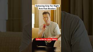 Outswing Grip For Right Arm Fast Bowlers outswing fastbowlingtips swingbowling shortsfeed [upl. by Sully]