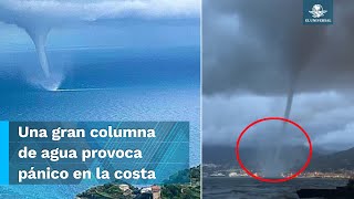 ¡Impresionante Enorme tromba de agua sorprende a los habitantes de Italia [upl. by Yrtnej]